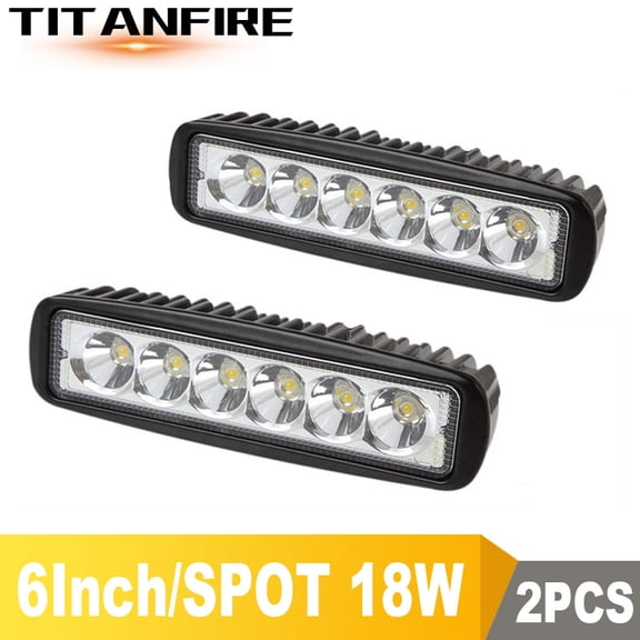 ZK30 DS 6inch LED Spot Flood Work Light Bar 9~36V Car 18W Led Lights For Off Road Vehicle SUV Car Trucks 6500K