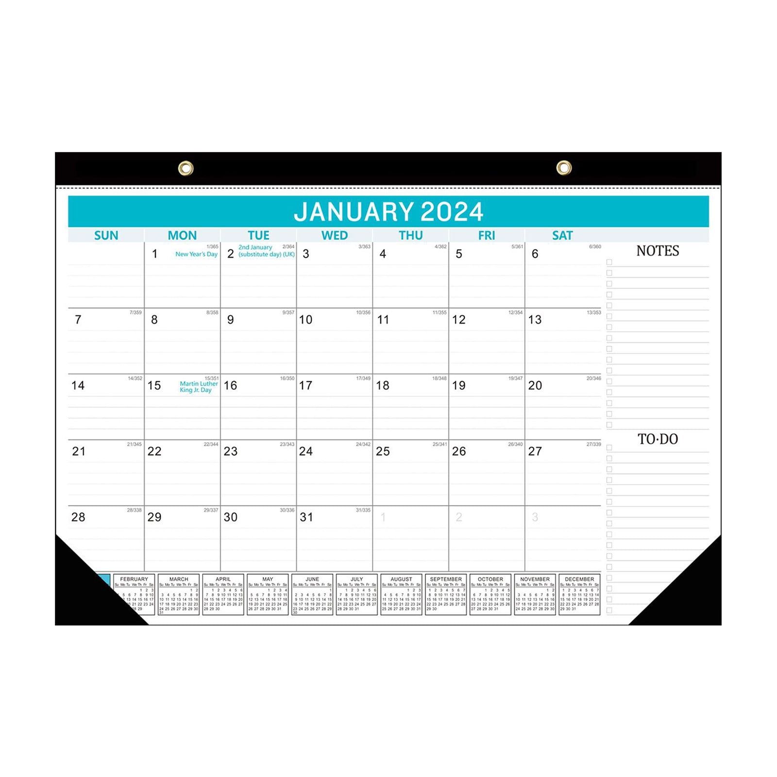 ZKCCNUK 2024 Calendar 2024 Calendar 18 Months Countdown Desktop
