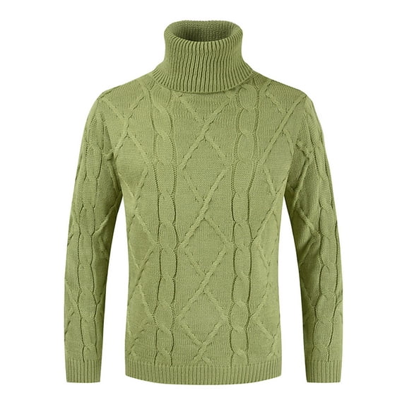 ZKCCNUK Autumn And Winter New Leisure Daily Commuting Trend Personality Solid Color High Neck Men's Sweater on Clearance