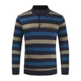 thumbnail image 1 of ZKCCNUK Autumn And Winter New Product Color-blocking Stripes Everyday Men's Long-sleeved Sweater, 1 of 2