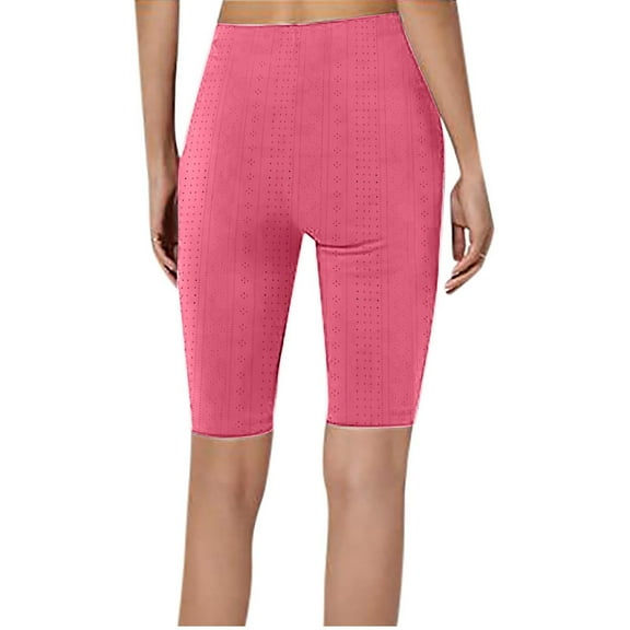 ZKCCNUK Bermuda Shorts for Women Women’s Elastic Waist Summer Solid Casual with Outing Half Shorts Pants S-2XL