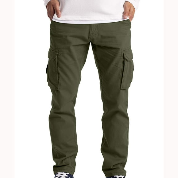 ZKCCNUK Cargo Pants for Men's Cargo Trousers Work Wear Sweatpants for Men Cargo 6 Pocket Full Pants Army Green XXXXXL