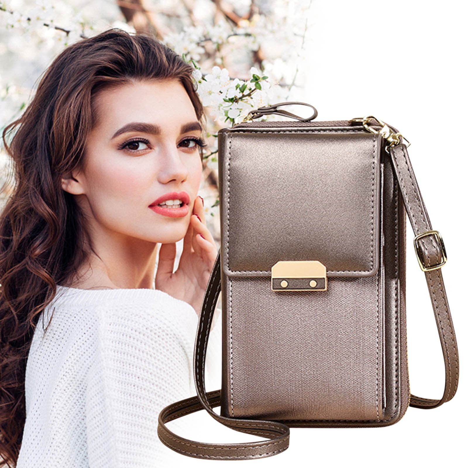 Leather crossbody bag on sale with credit card slots