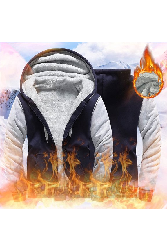 ZKCCNUK Fall Clothes for Men 2025 Fashi Lg Sleeve Hooded Winter Loose Casual Flying Suit Outdoor Retro Jacket Full Zip Winter Warm Padded Coats Outwear Sweatshirt Gift for Man L