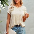 thumbnail image 1 of ZKCCNUK Fashion Women Casual Printing Round Neck Pullovers Short Sleeve Blouse T-Shirt Tops Summer Plus Size Tops 2025, 1 of 9