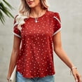 thumbnail image 1 of ZKCCNUK Fashion Women Casual Printing Round Neck Pullovers Short Sleeve Blouse T-Shirt Tops Summer Plus Size Tops 2025, 1 of 9