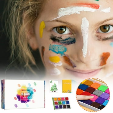 Girls Toys Age 6-8 12 Colors Fingerpaint Printing Paint Colorful Printing Table Fingerpaint Tray Kindergarten Kids Fingerpaint Prints Washable on Clearance