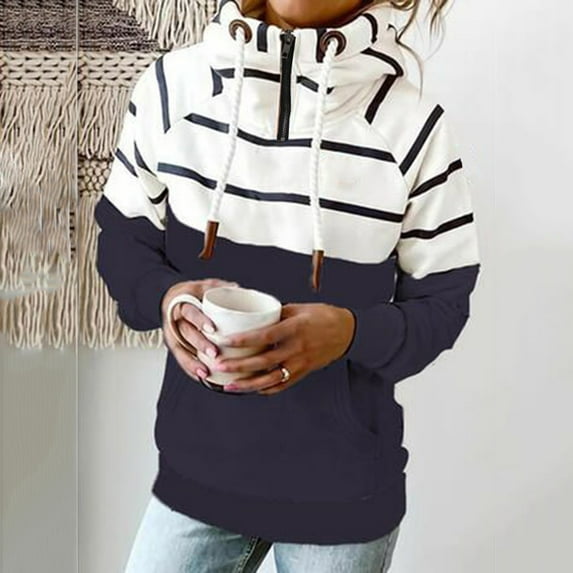 ZKCCNUK Hoodies Sweatshirt for Women with Pocket Crop Workout Pullover Long Sleeve Turtleneck Hooded Casual Blouse Tops