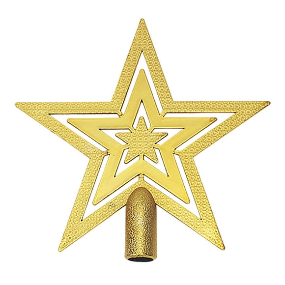 Kids Toys 20cm Glitter Star Christmas Tree Topper Shatterproof Star Shaped Tree Topper Christmas Tree Decorations 3 Colors on Clearance