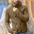 thumbnail image 1 of ZKCCNUK Men's Fashion Autumn And Winter Long Sleeve Pullover Double Breasted Long Sleeve Sweater Turtleneck Sweater, 1 of 5