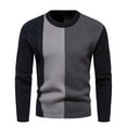 thumbnail image 1 of ZKCCNUK Men's Fashion Autumn And Winter Sweater Pullover Bottom Knit Color Blocking Men's Sweater, 1 of 9