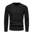 thumbnail image 1 of ZKCCNUK Men's Spring And Autumn New Youth Men's Knitwear Slim Fit Round Neck Pullover Sweater Casual Solid Color Bottoming Shirt Large Size Sweater, 1 of 5