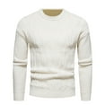 thumbnail image 1 of ZKCCNUK Men's Spring And Autumn New Youth Men's Knitwear Slim Fit Round Neck Pullover Sweater Casual Solid Color Bottoming Shirt Large Size Sweater on Clearance, 1 of 5