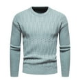 thumbnail image 1 of ZKCCNUK Men's Spring And Autumn New Youth Men's Knitwear Slim Fit Round Neck Pullover Sweater Casual Solid Color Bottoming Shirt Large Size Sweater on Clearance, 1 of 5