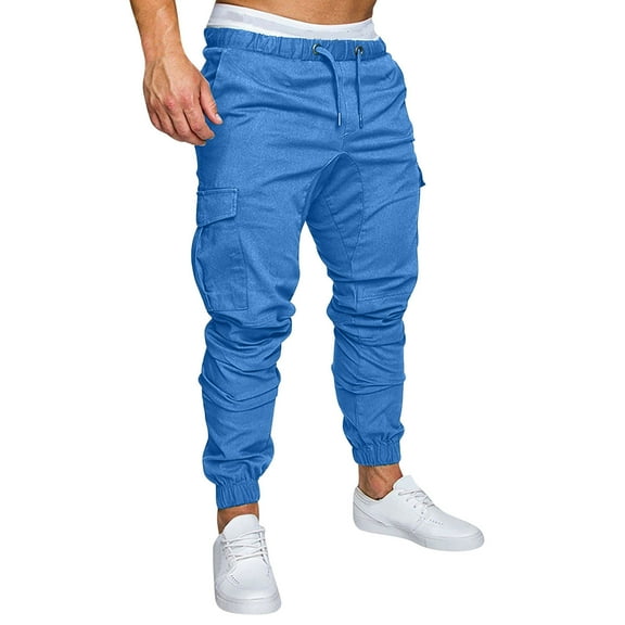 ZKCCNUK Mens Joggers Sports Pants - Cotton Pants Sweatpants Trousers Mens Long Pants Size S-3XL