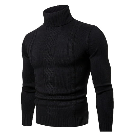 ZKCCNUK Mens Slim Fit Lightweight Winter Turtleneck Warm Long Sleeve Knitted Sweater Tops Outwear Blouse Pullover Top Turtleneck T-Shirt on Clearance