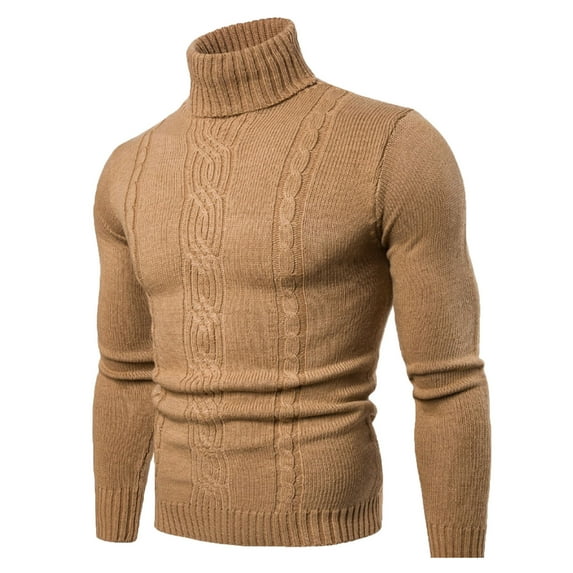 ZKCCNUK Mens Slim Fit Lightweight Winter Turtleneck Warm Long Sleeve Knitted Sweater Tops Outwear Blouse Pullover Top Turtleneck T-Shirt