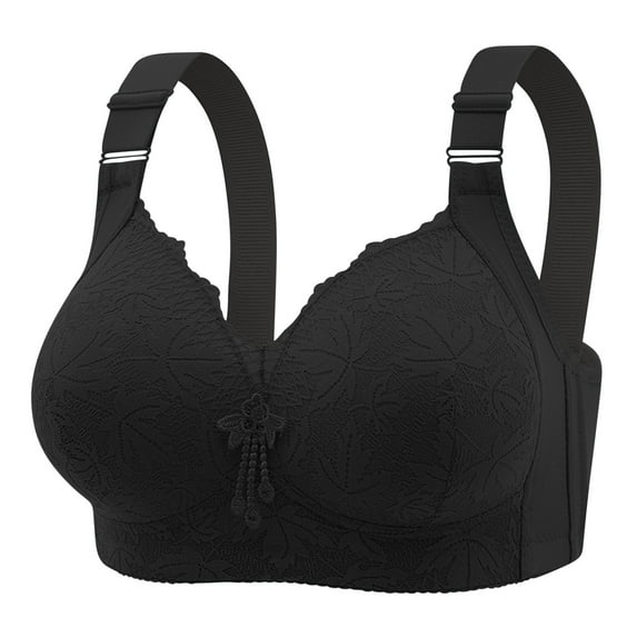 ZKCCNUK Plus Size Bras for Women Sexy Comfortable Breathable Large Size Adjustable Sexy Lace Bra with Side Folding Beautiful Back Bra Adjustable Shoulder Straps Everyday Bras Size M-4XL