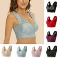 thumbnail image 1 of ZKCCNUK Plus Size Bras for Women 2025 Lace Beauty Back Solid Strap Wrap Bra Full Coverage Bra Everyday Underwear Bras M-5XL, 1 of 8