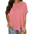 thumbnail image 1 of ZKCCNUK Plus Size Tops for Women Plus Size T Shirts Oversized Tees Summer Half Sleeve Crew Neck Tunic Tops, 1 of 8