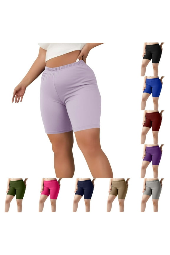 Summer Plus Size Shorts for Women High Waisted Women's Three Part Leggings, Sports Shorts, Shaping Three Part Pants