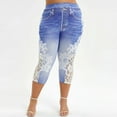 thumbnail image 1 of ZKCCNUK Summer Plus Size Women'S Capris Fashion Women Plus Size Lace Printing Splice Elastic Hight Waist Casual Leggings Pants Trousers for Women, 1 of 9