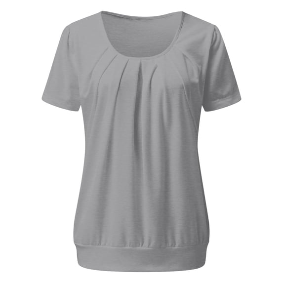 ZKCCNUK Summer Tops for Women Summer Tops Puff Short Sleeve V Neck T Shirts Loose Casual Tshirts