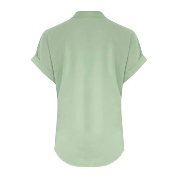 ZKCCNUK Summer Tops for Women Tops Fashion Solid Shirt Female V-Neck Loose T-shirt Blouse