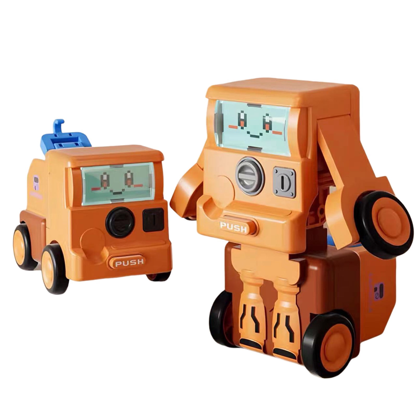 Toddler Toys Inertial Deformation Engineering Vehicle Robot Collision ...
