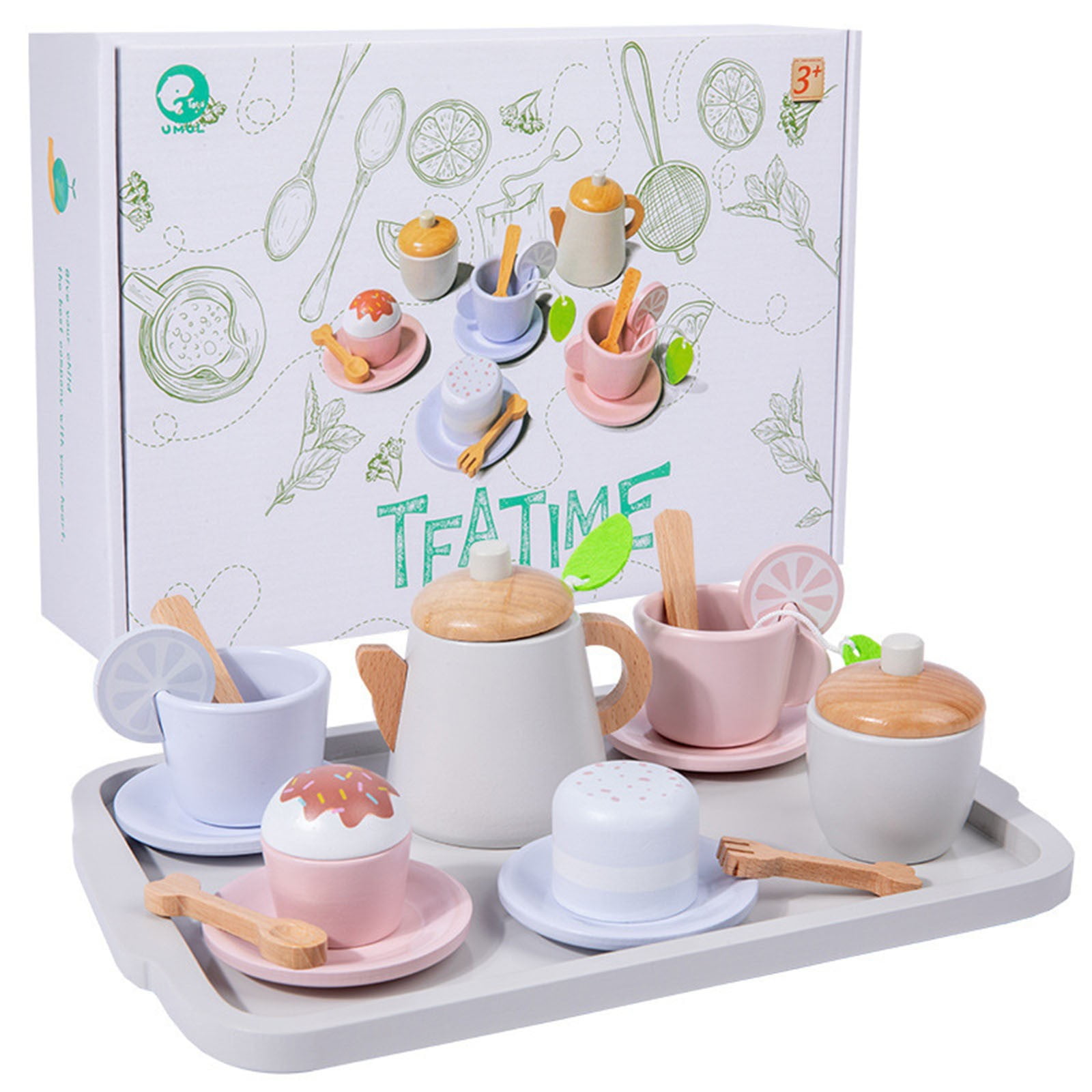 Melissa & Doug Stainless Steel Pretend Play Tea Set with