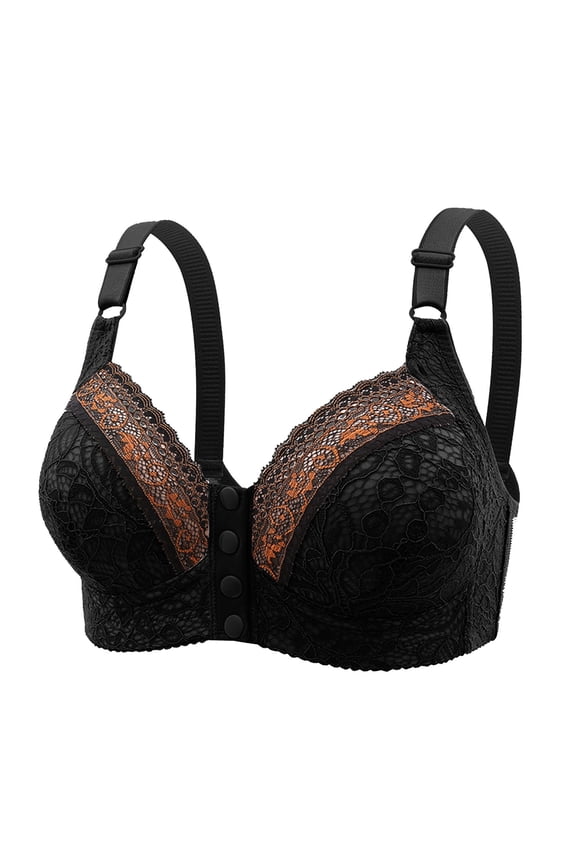 Women's Bras Front Button Lightweight Without Steel Ring Gathering Bra with Adjustable Breasts And A Lifting Chest Non-magnetic Underwear Everyday Bras Size M-3XL