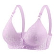thumbnail image 1 of ZKCCNUK Women's Bras Sexy Comfortable Breathable Bra Without Steel Ring Non-Magnetic Bra Pattern Sweat Absorption Adjustable Shoulder Everyday Bras Size 75B-90B, 1 of 7