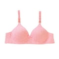 thumbnail image 1 of ZKCCNUK Women's Bras Sexy Comfortable Breathable Small Chest Gathered Side Breast Bra Small Cup Bra Thin No Steel Ring Breathable Bow Adjustable Shoulder Strap Everyday Bras Size 75B-90B, 1 of 6