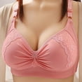 thumbnail image 1 of ZKCCNUK Women's Bras Sexy Middle Aged And Elderly Comfortable Soft Thin Solid Underwear Large Size Underwear Bra Adjustable Shoulder Straps No Steel Ring Gathering Everyday Bras Size L-3XL, 1 of 7