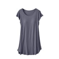thumbnail image 1 of ZKCCNUK Women's Nightgowns & Sleepshirts Casual and Fashionable Solid Color Round Neck Short Sleeved Sleepwear Dress with Chest Pad L-2XL, 1 of 5