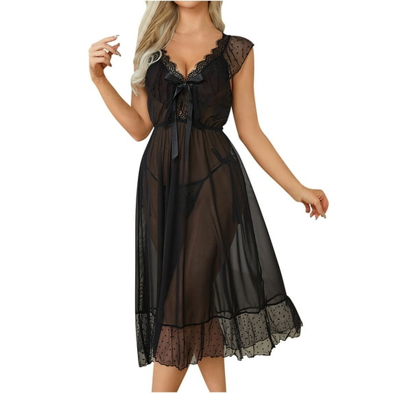ZKCCNUK Women's Nightgowns & Sleepshirts Ladies Sexy Comfortable Color Lace Suspenders Pajamas Dress Nightgown Home Clothes S-L