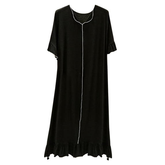 ZKCCNUK Women's Nightgowns & Sleepshirts Sling Casual Solid Colorl Bow Satin Nightdress L-2XL
