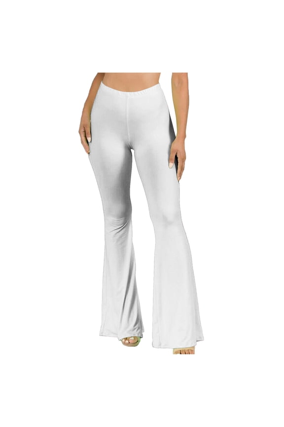 Women's Pants Boho Hippie High Waist Wide Leg Long Flared Bell Bottom Pants S-2XL