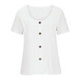 thumbnail image 1 of ZKCCNUK Women's Tops Fashion Summer Short Sleeve Round-Neck Solid Casaul Tops T-shirt, 1 of 5