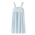 thumbnail image 1 of ZKCCNUK Womens Nightgown Sling Soild Sexy Lingerie Lace Bow Satin Nightdress M-4XL, 1 of 6