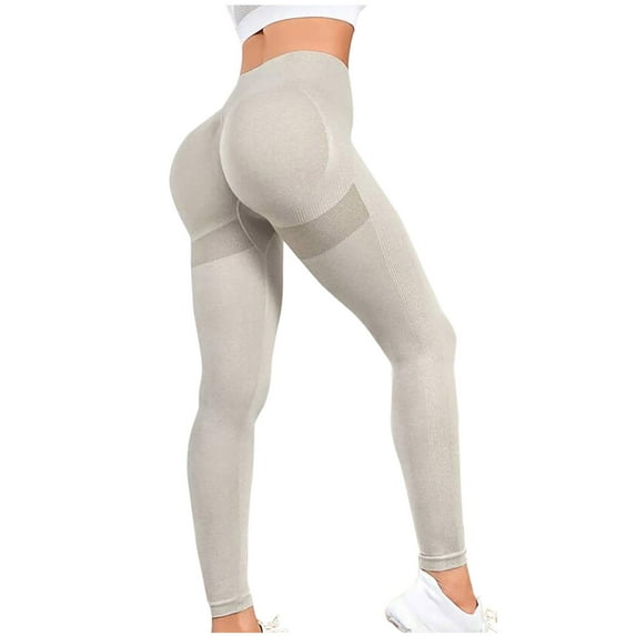 ZKCCNUK Womens Pants Solid Color Seamless Hip Lifting Breathable Yoga Suit With Tight Fitting High Waisted Sports Bottom Fitness Pants S-XL