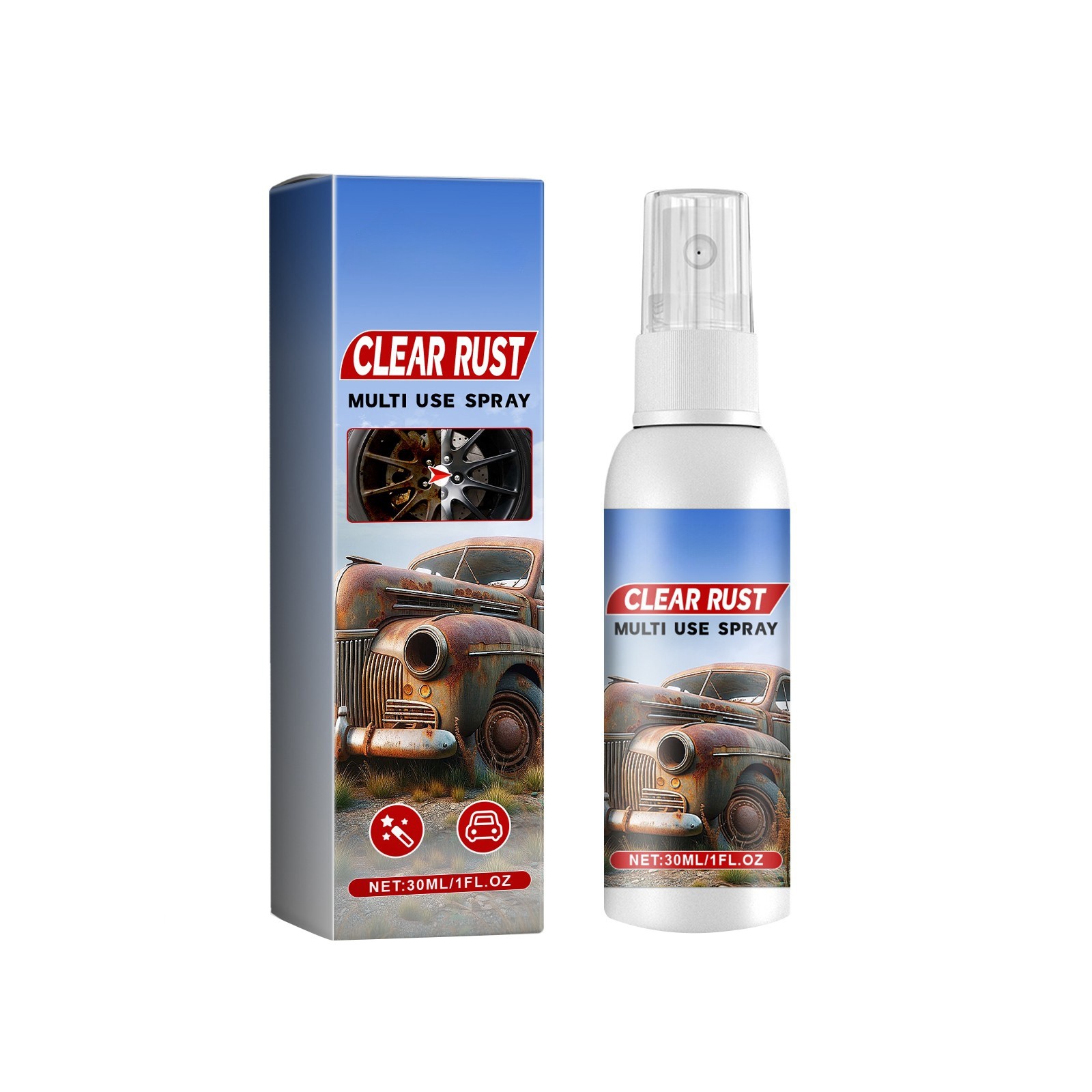 ZKDDJFSNK 30MLMultipurpose Removal Spray Car Removal Spray Kitchen Cleaning Removal Spray Door Handle Removal Spray Smart Wash Pet Complete Carpet