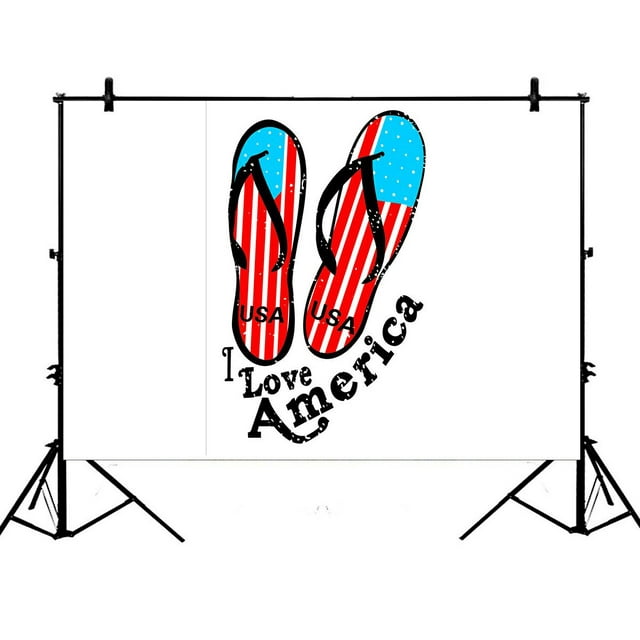 ZKGK 7x5ft Beach Flip Flops Polyester Photography Backdrop For Studio Prop Photo Background