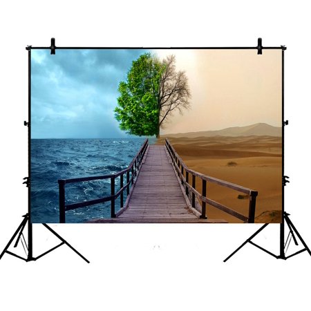 ZKGK 7x5ft Half Life Tree Polyester Photography Backdrop For Studio Prop Photo Background