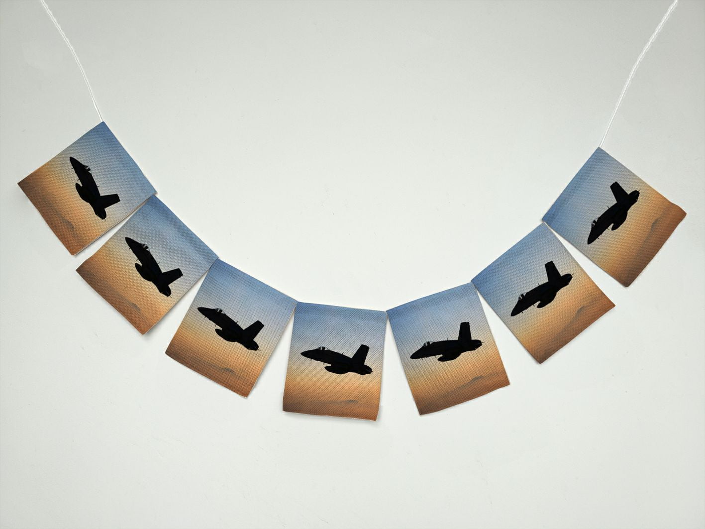 ZKGK Airplane Banner Bunting Garland Flag Sign for Home Family Party Decoration