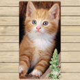 thumbnail image 1 of ZKGK Animals Kitten Cat Hand Towel Bath Towels Beach Towel For Home Outdoor Travel Use Size 30x56 Inches, 1 of 3