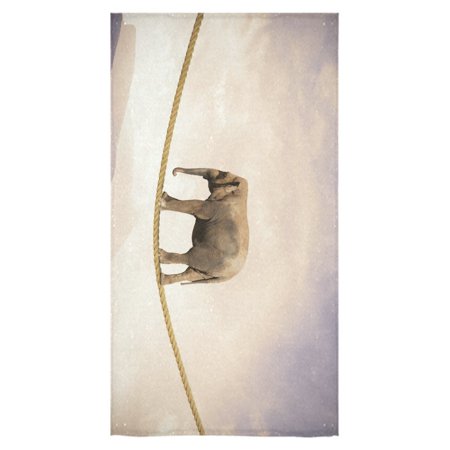 ZKGK Bath Towel Elephant On A Rope Towel Beach Towel Bathroom Shower Towel Bath Wrap 30"X56" For Home,Outdoor and Travel Use