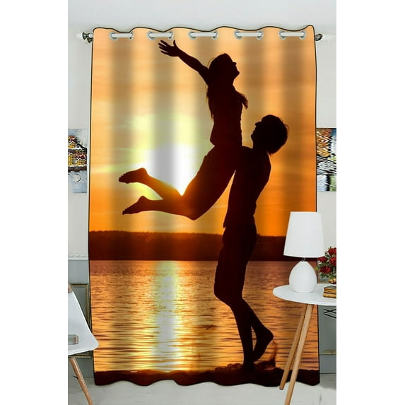 ZKGK Beautiful Sunset Window Curtain Drapery/Panels/Treatment For Living Room Bedroom Kids Rooms 52x84 inches One Panel