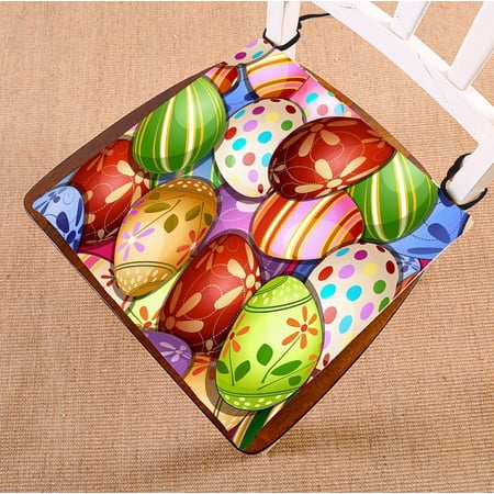 ZKGK Colorful Eggs Rectangle Entryways Seat Pad Seat Cushion Chair Cushion Floor Cushion Two Sides 20x20 Inches