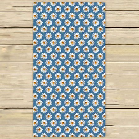ZKGK Daisy Floral Flower Pattern Hand Towel Bath Towels Beach Towel For Home Outdoor Travel Use Size 30x56 Inches